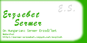 erzsebet sermer business card